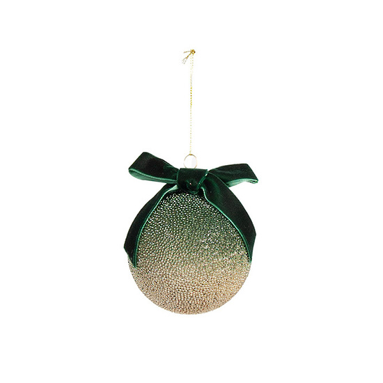 Starburst Glass Bauble Green