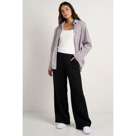 You Got This Chocolate Stripe Oversized Shirt