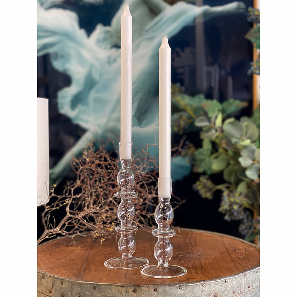 Bubble Glass Candle Holders