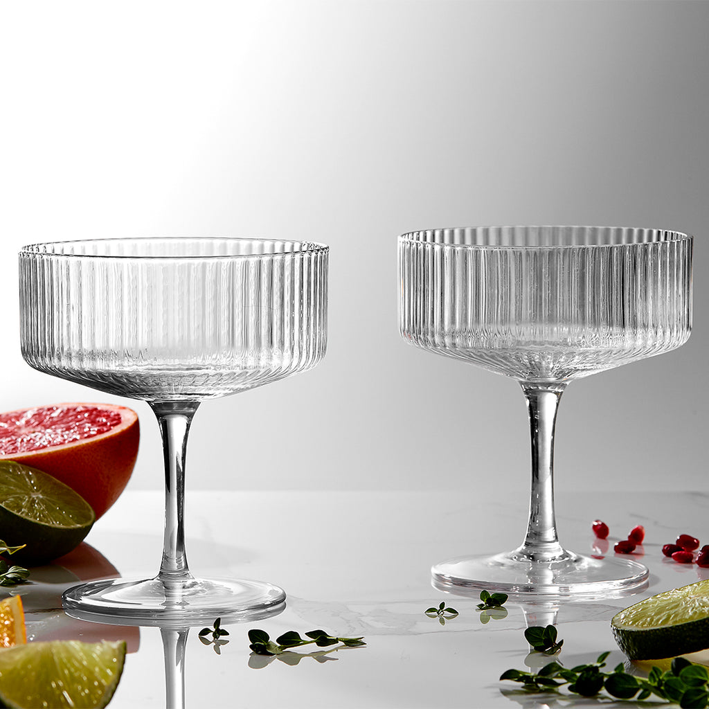 Esme clear cocktail glasses crystal