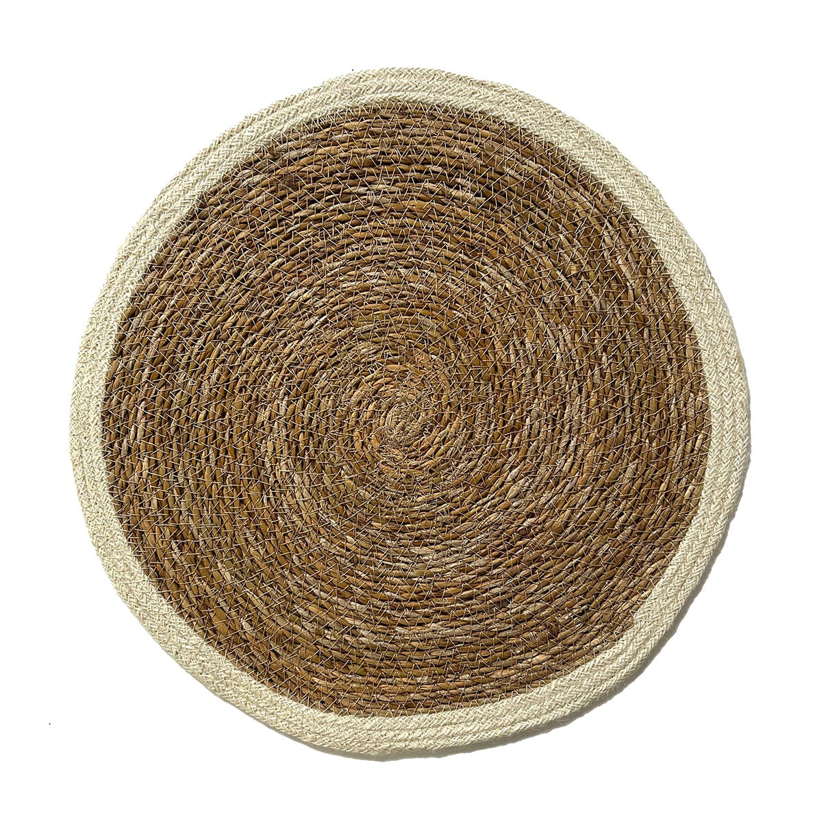 Jute Round Placemat w Border