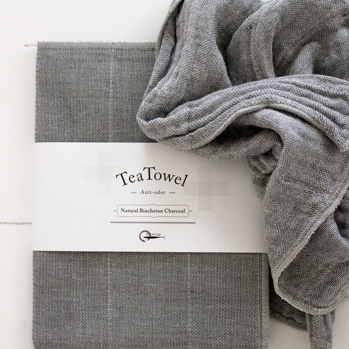 Nawrap Natural Dishcloth + Tea Towel - Charcoal