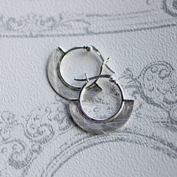 Brushed Circular SS Earrings  Details: • Clip stud • Sterling Silver  All our materials/products are ethically sourced and manufactured