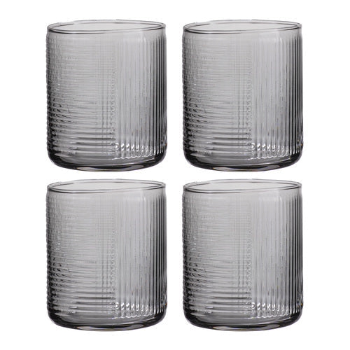 Savannah Ribbed 4pk Glass Tumblers