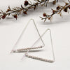 Triangle Beaded Earrings. Hand crafted from sterling silver. These beautiful triangle beaded earrings are designed in Australia and ethically made by skilled artisans in Mexico.  Approximate Dimensions: 50 mm length x 36 mm at widest point 