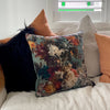 This bold, on trend, flora and fauna inspired printed cushion will add vibrant colour and bold drama to a space, and is the perfect over-sized accessory to brighten up any room, looking gorgeous placed on the bed or sitting in your living room.  100% Cotton Velvet cover 100% White Duck Feather (1400g) Gold metal zip closure 60cm x 60cm Dry Clean only