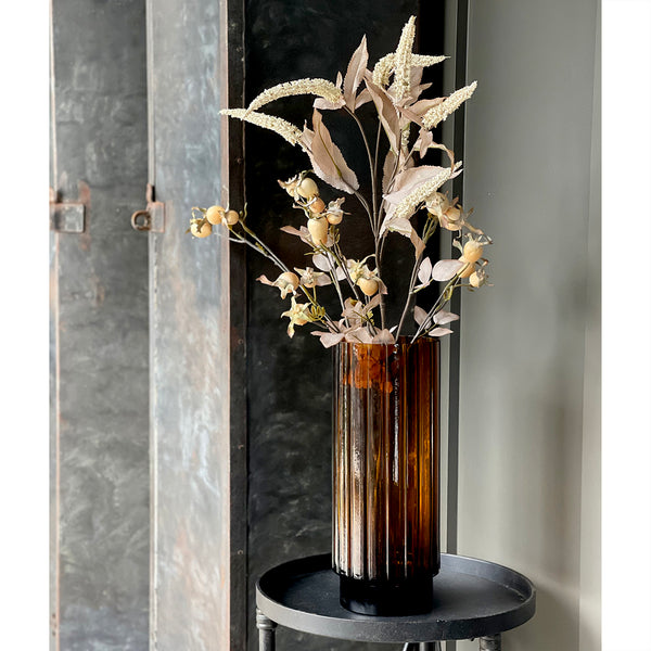 Zaira Vase Amber - glass vase - Arthaus